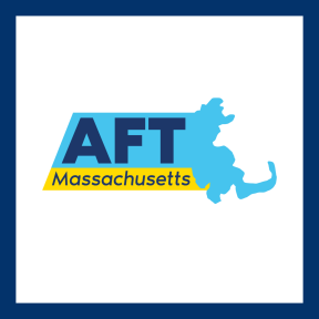 AFT Massachusetts logo with blue border